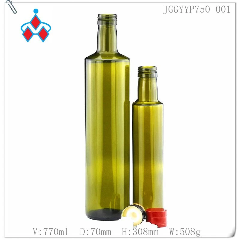 সবুজ অলিভ অয়েল গ্লাস বোতল 750 মিলি
